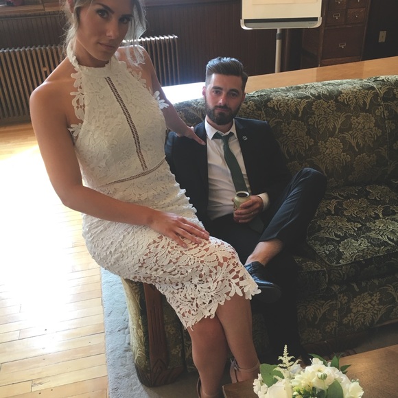 Lulus white high neck midi dress - Picture 8 of 8